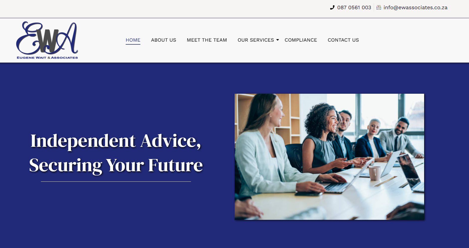 Eugene Wait & Associates website screenshot