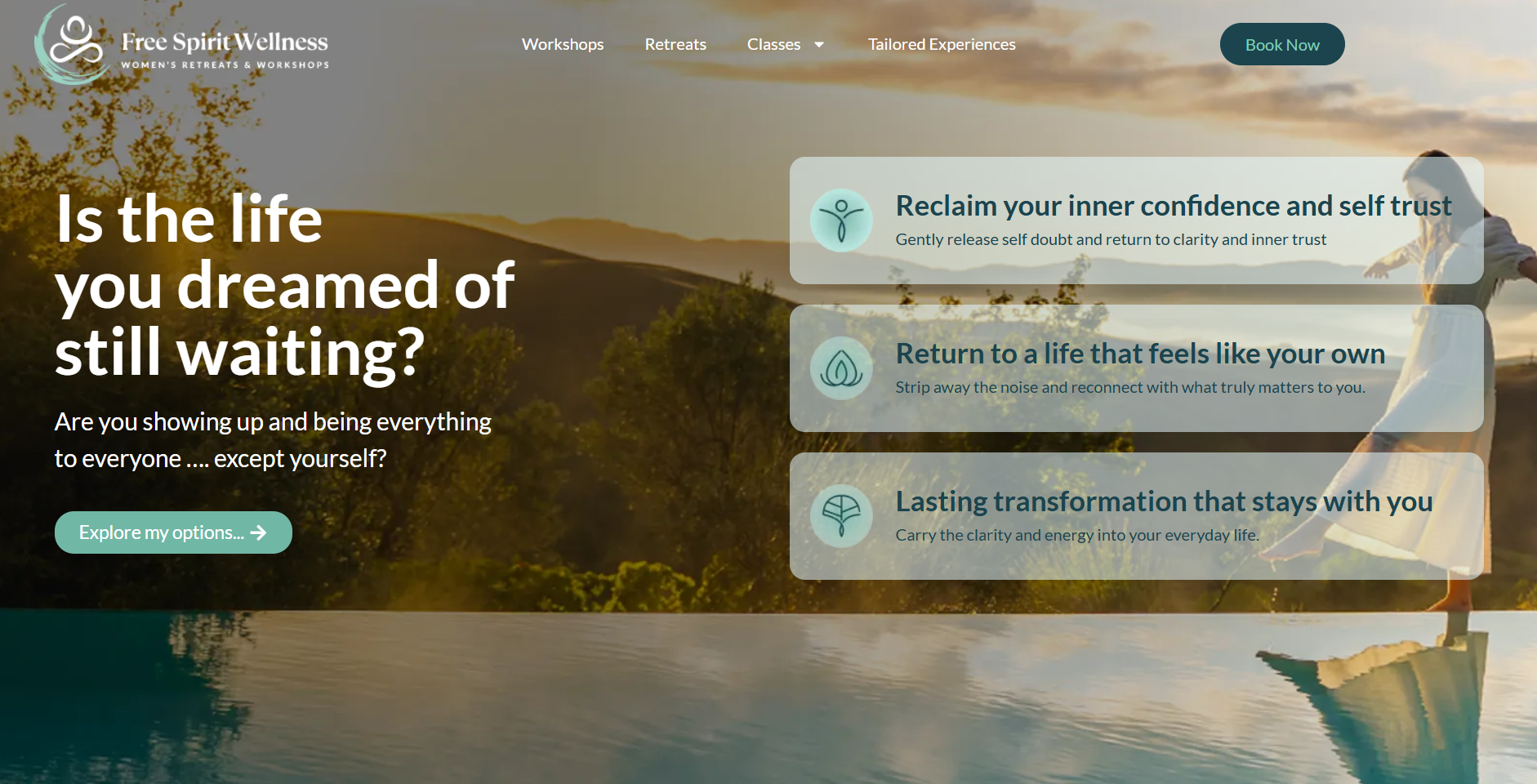 Free Spirit Wellness website screenshot