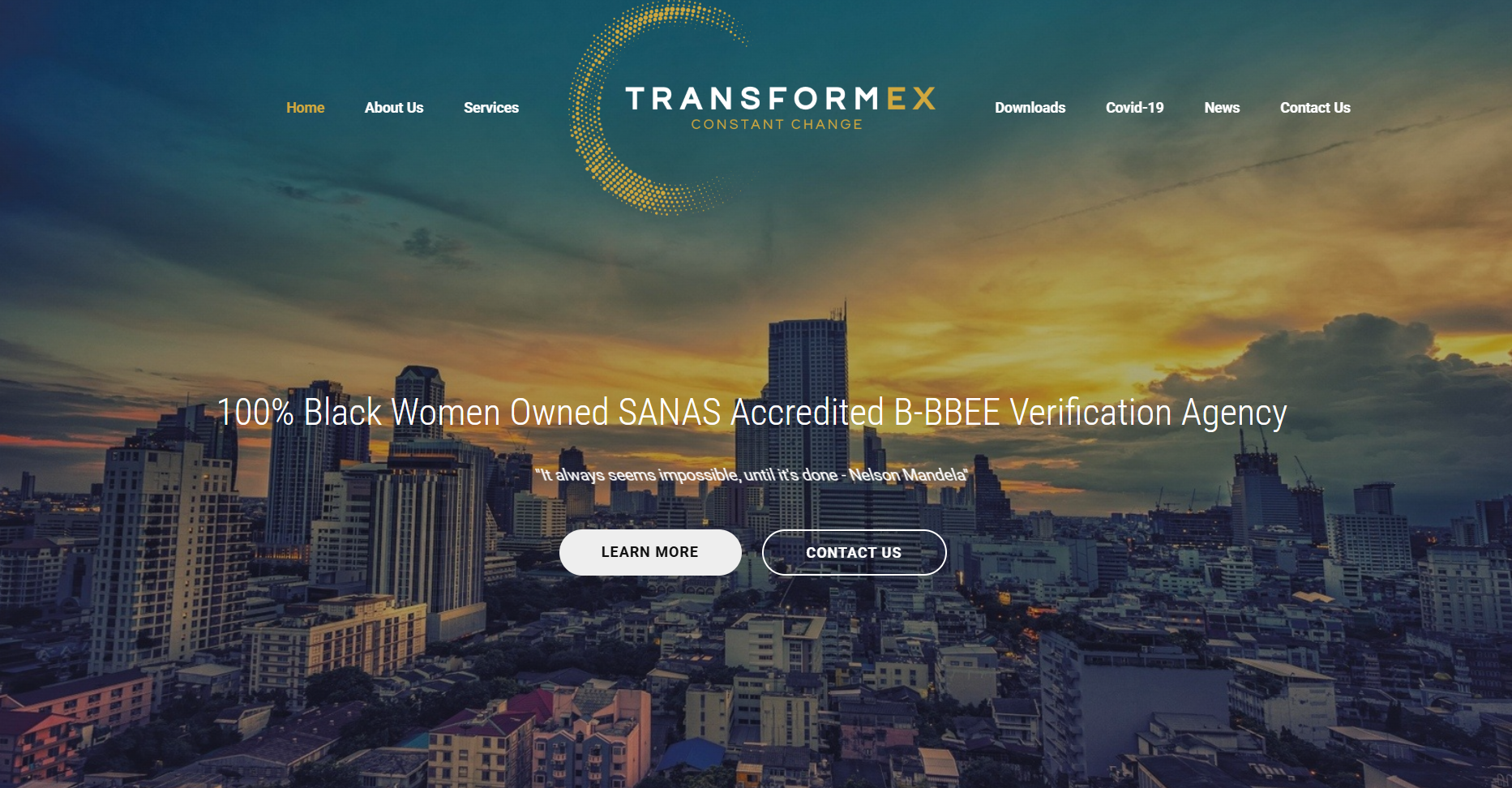 Transformex website screenshot