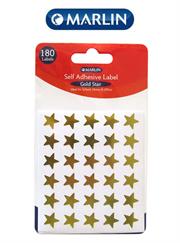 Marlin Self Adhesive Labels 180 Gold Stars