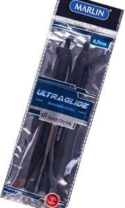 Marlin Ultraglide Retractable Ballpoint Pen Black 2 Pack