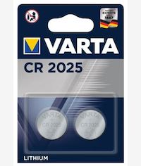 Varta CR2025 Lithium 2Pack Coin Cell Battery