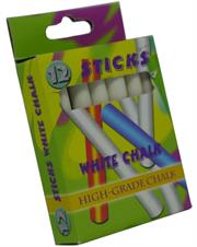 Brainware Kids White Chalk Pack Of 12 Non
