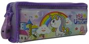 Brainware Fabric 2 Pocket 20cm Pencil Bag With Combination