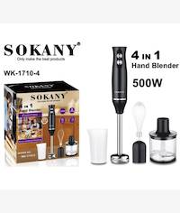 SOKANY 4-in-1 Hand Blender 300W 2-Speed