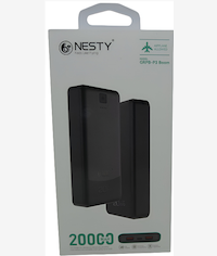 Nesty 20 000mAh Multi Functional Power Bank Colour Black