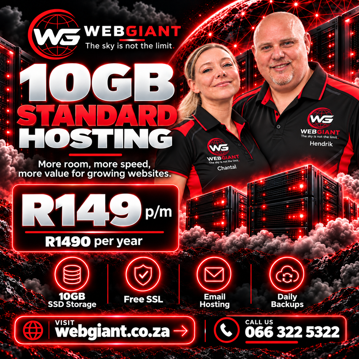 10 GB Monthly Standard Hosting