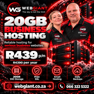 20 GB Monthly Business Hosting