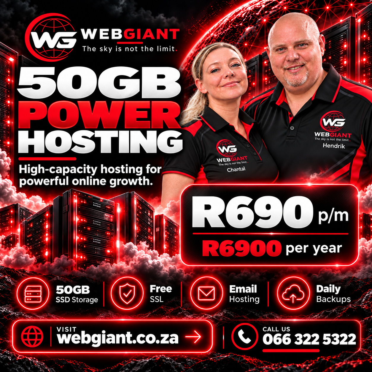 50 GB Monthly Power Hosting