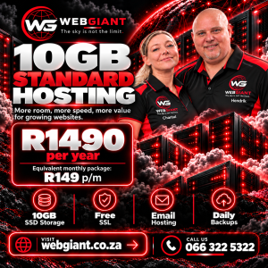 10 GB Annual Standard Hosting