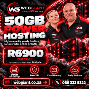 50 GB Annual Power Hosting